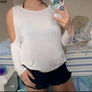 Open shoulder long sleeve